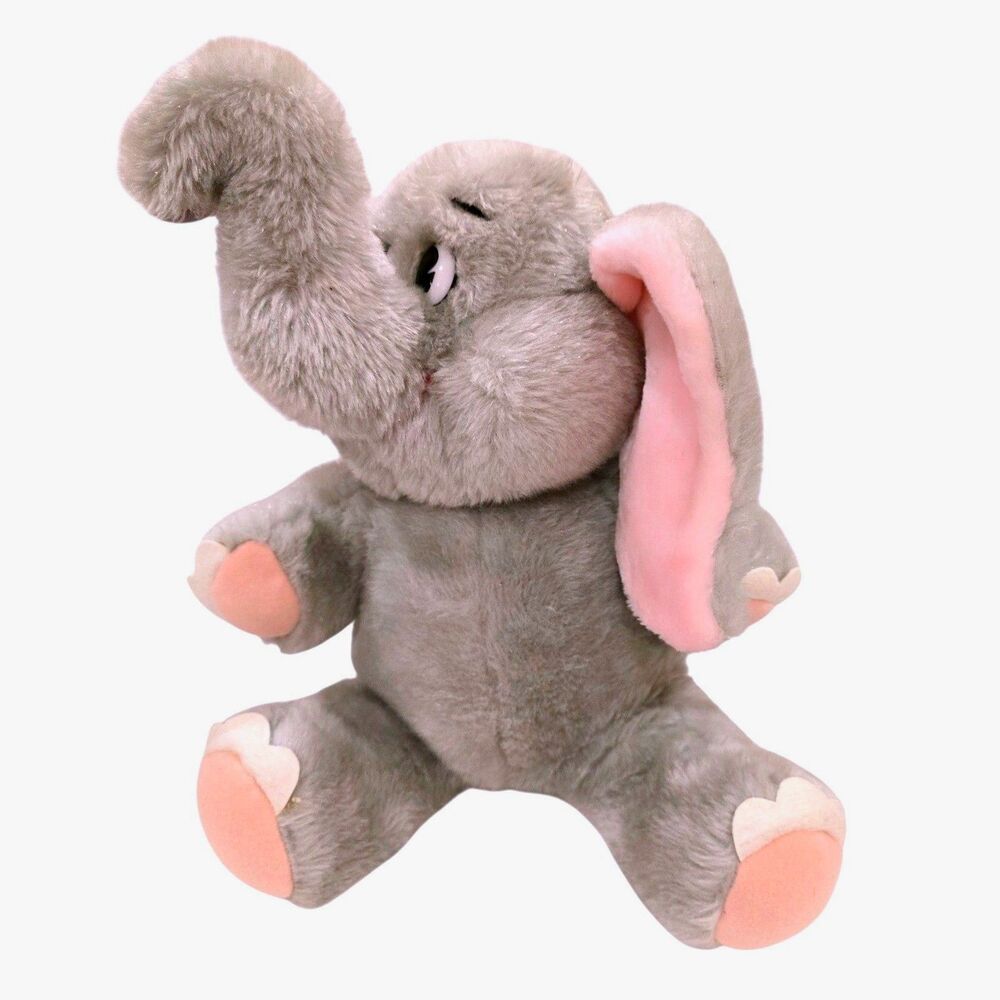 90s VTG Esther Elephant Plush Animal California Stuffed Toys Korea Horton 14"